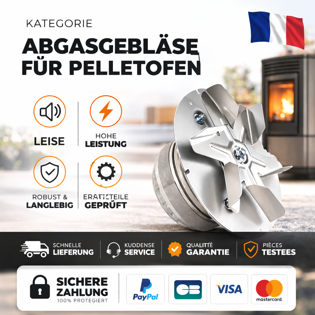 Abgasgebläse, Abgasventilator, Rauchgasgebläse für Pelletofen