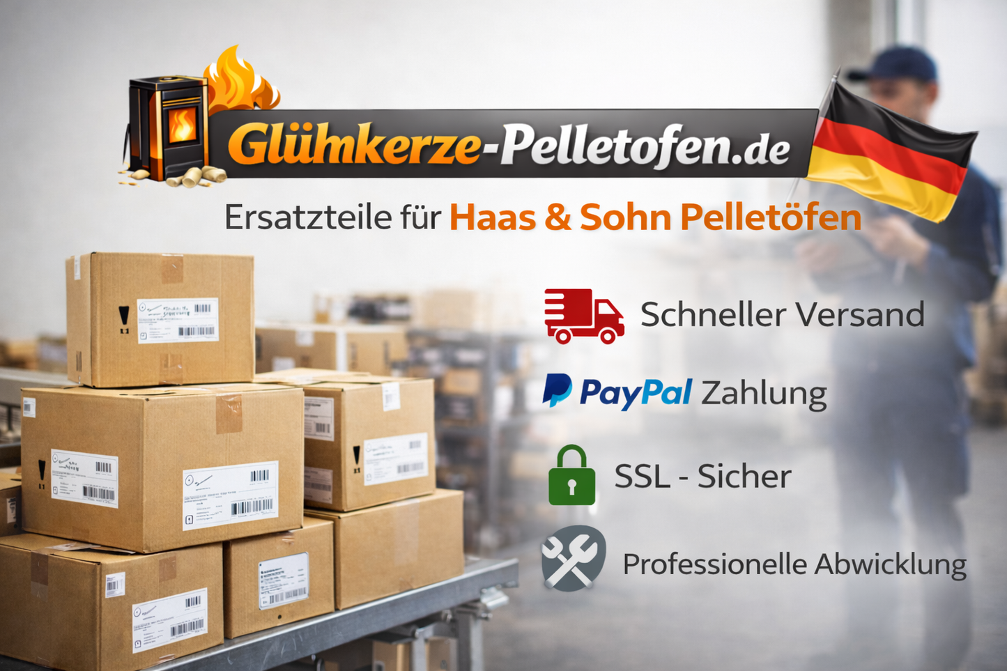 Abgasgebläse mit Kugelmotor für Wamsler Pelletofen